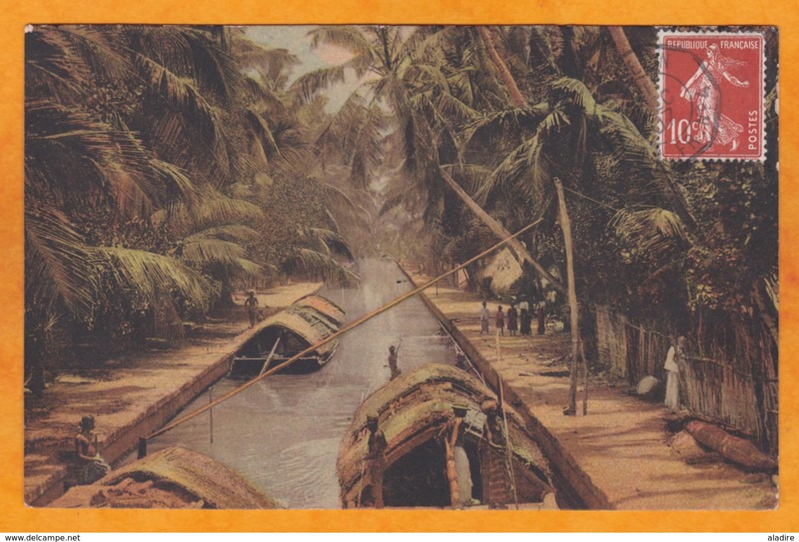 1907  -  CP De Ceylan, Col GB Auj. Sri Lanka Vers Paris, France - Ligne Maritime N - Paq Fr N° 4 - Poste Maritime