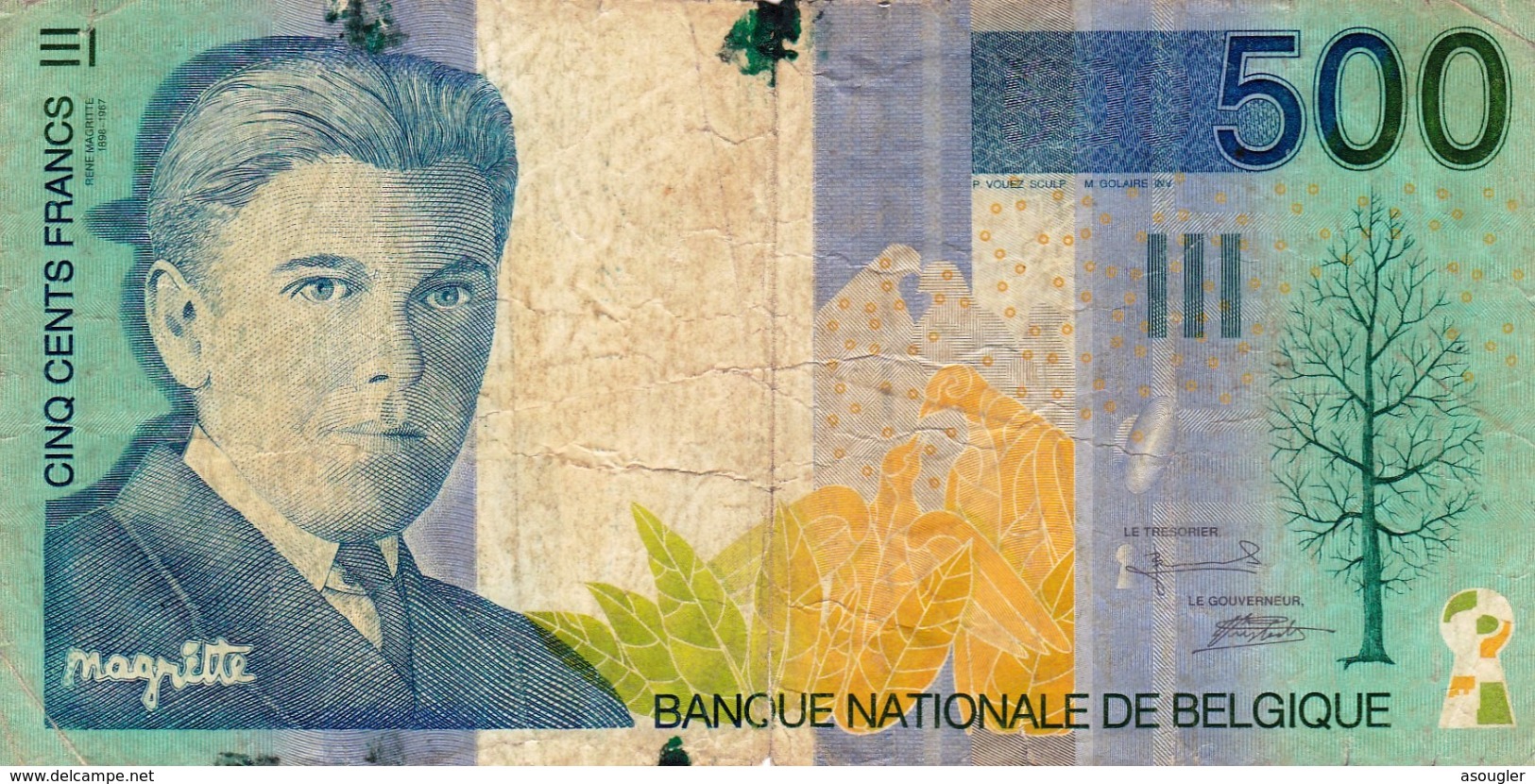 BELGIUM 500 FRANCS ND (1998) G-VG P-149 (free Shipping Via Registered Air Mail) - 500 Francs