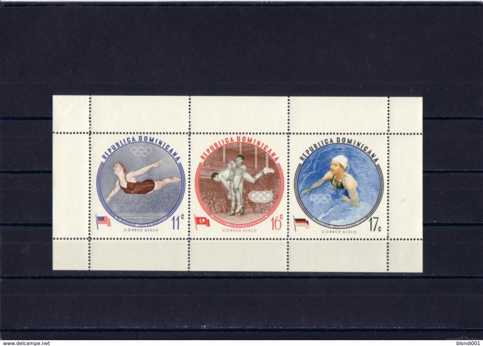 Olympics 1956 - Wrestling - DOMINICA - S/S Perf. MNH** - Sommer 1956: Melbourne