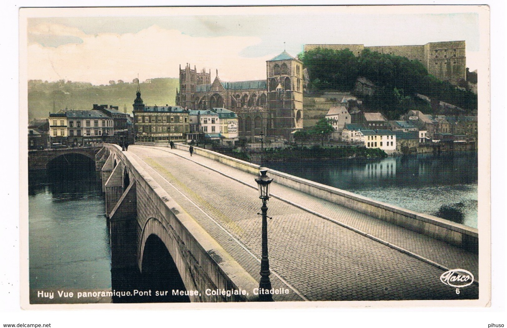 B-7407   HUY : Vue Panoramique. Pont Sur Meuse, Collegiale, Citadelle - Huy