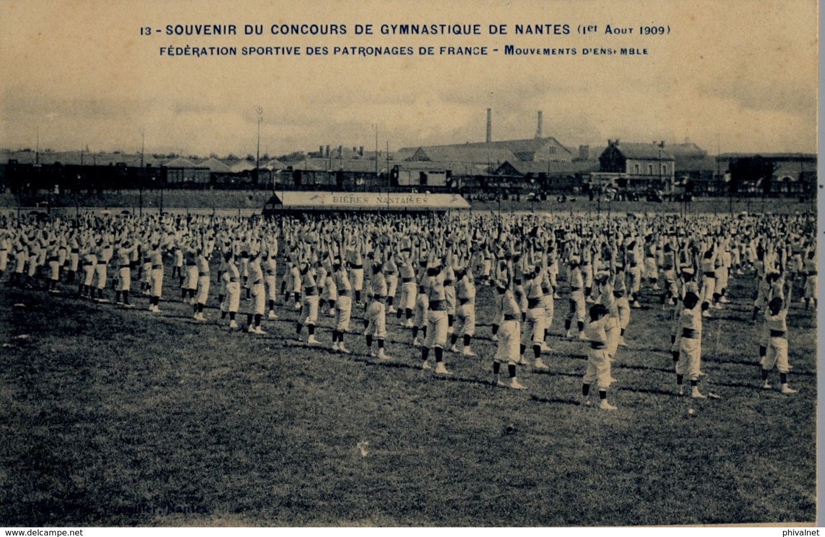 1909 FRANCIA - NANTES , T.P. NO CIRCULADA ,  CONCOURS DE GYMNASTIQUE , GIMNASIA , GYMNASTICS - Gimnasia