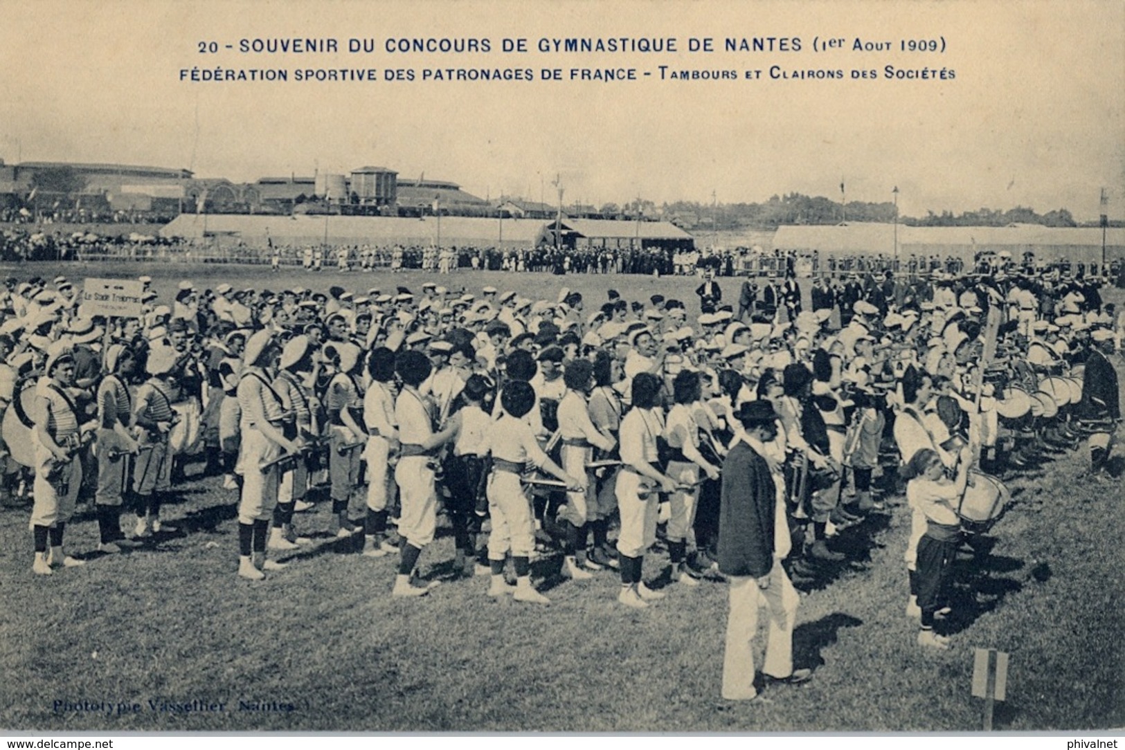 1909 FRANCIA - NANTES , T.P. NO CIRCULADA ,  CONCOURS DE GYMNASTIQUE , GIMNASIA , GYMNASTICS - Gimnasia