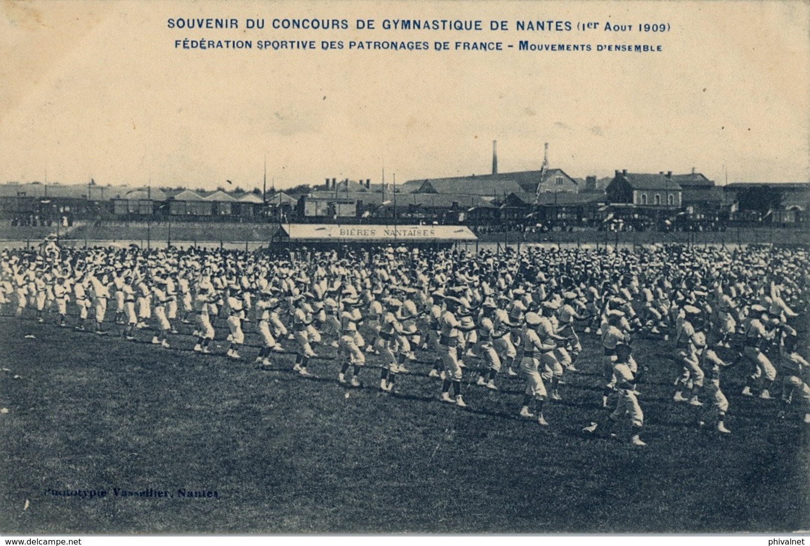 1909 FRANCIA - NANTES , T.P. NO CIRCULADA ,  CONCOURS DE GYMNASTIQUE , GIMNASIA , GYMNASTICS - Gymnastique
