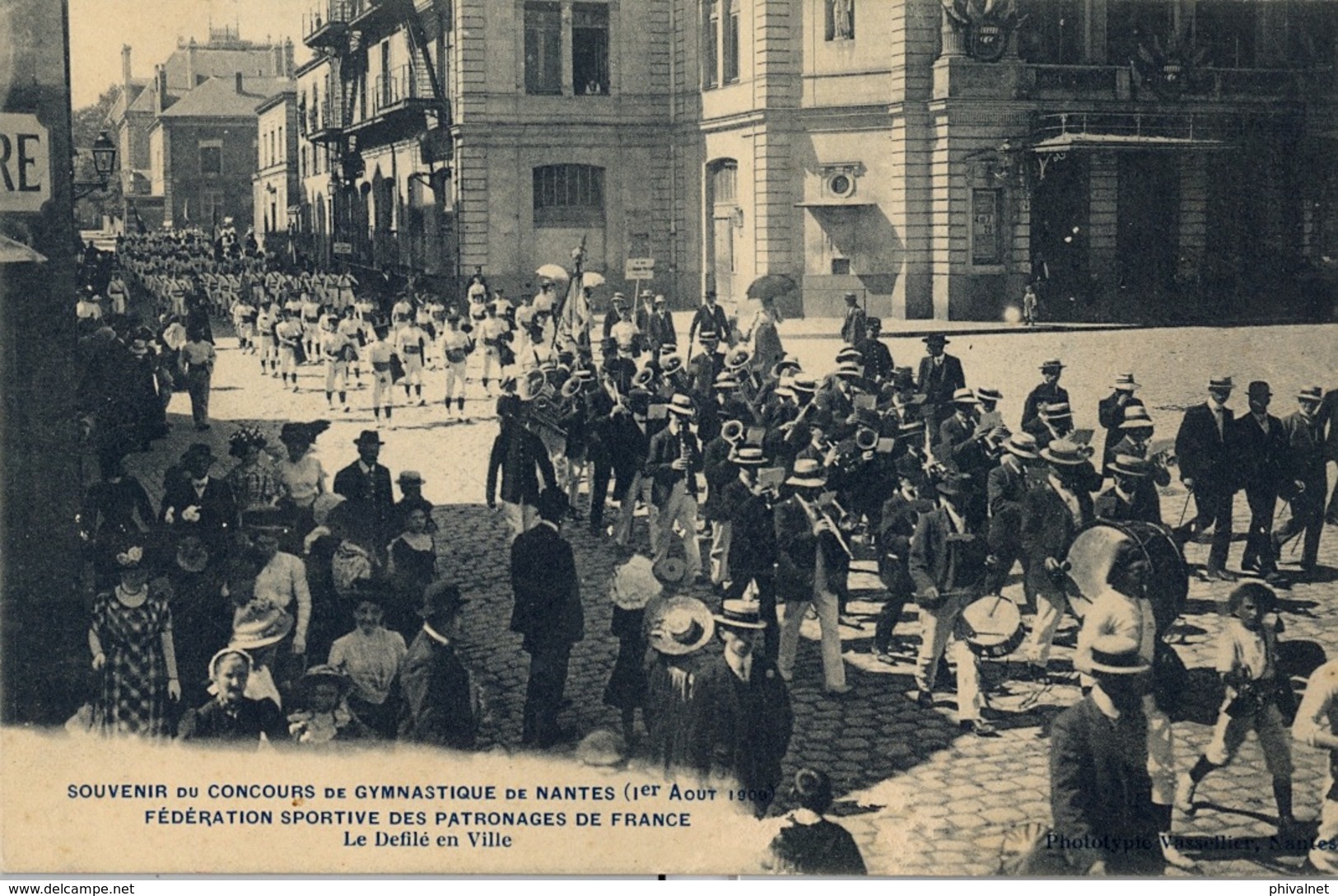 1909 FRANCIA - NANTES , T.P. NO CIRCULADA ,  CONCOURS DE GYMNASTIQUE , GIMNASIA , GYMNASTICS - Ginnastica