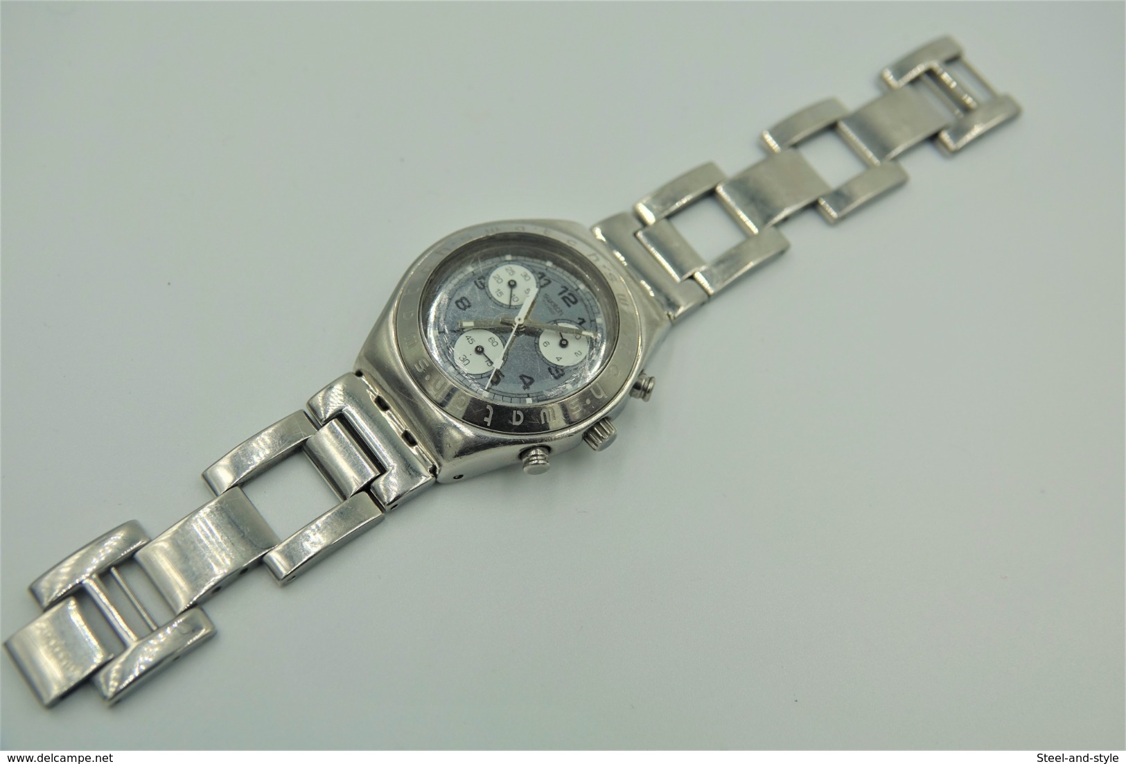 Watches : SWATCH - Irony Cool & Misterieus - Nr. : YMS101G - Original With Box - Running - Excelent - 2000 - Horloge: Modern