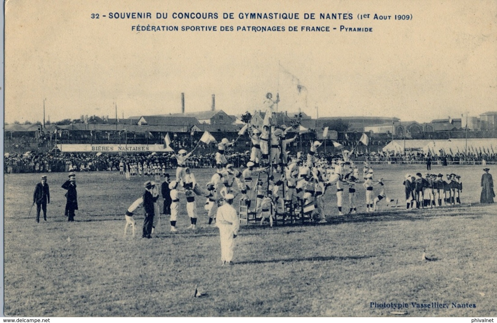 1909 FRANCIA - NANTES , T.P. NO CIRCULADA ,  CONCOURS DE GYMNASTIQUE , GIMNASIA , GYMNASTICS - Ginnastica