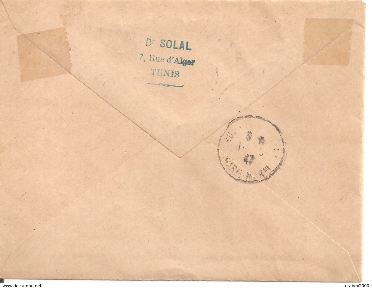 Y&T N°286A+283+311 JDT TUNIS  Vers FRANCE  1947 - Storia Postale