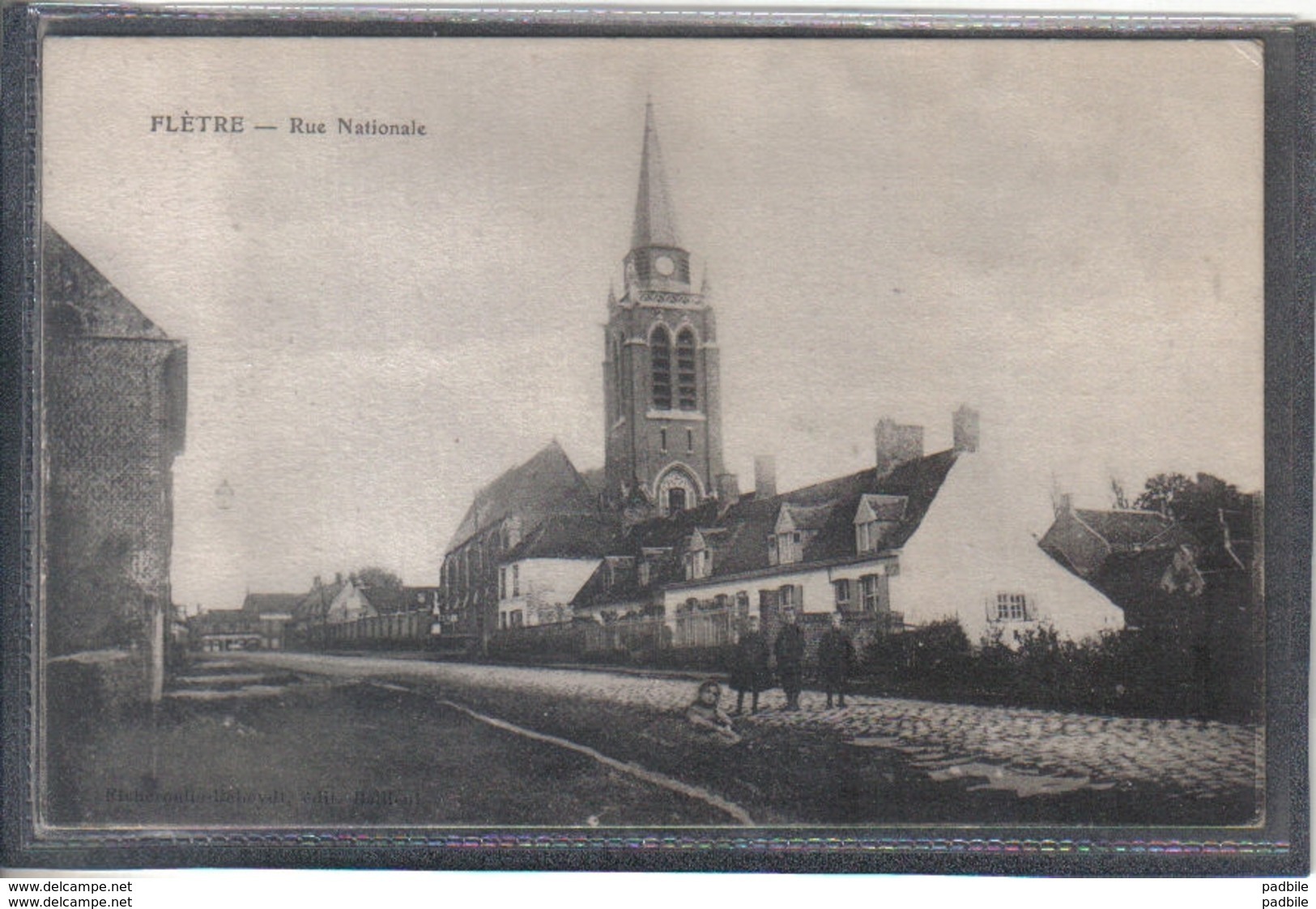 Carte Postale 59. Flètre  Rue Nationale Très Beau Plan - Autres & Non Classés