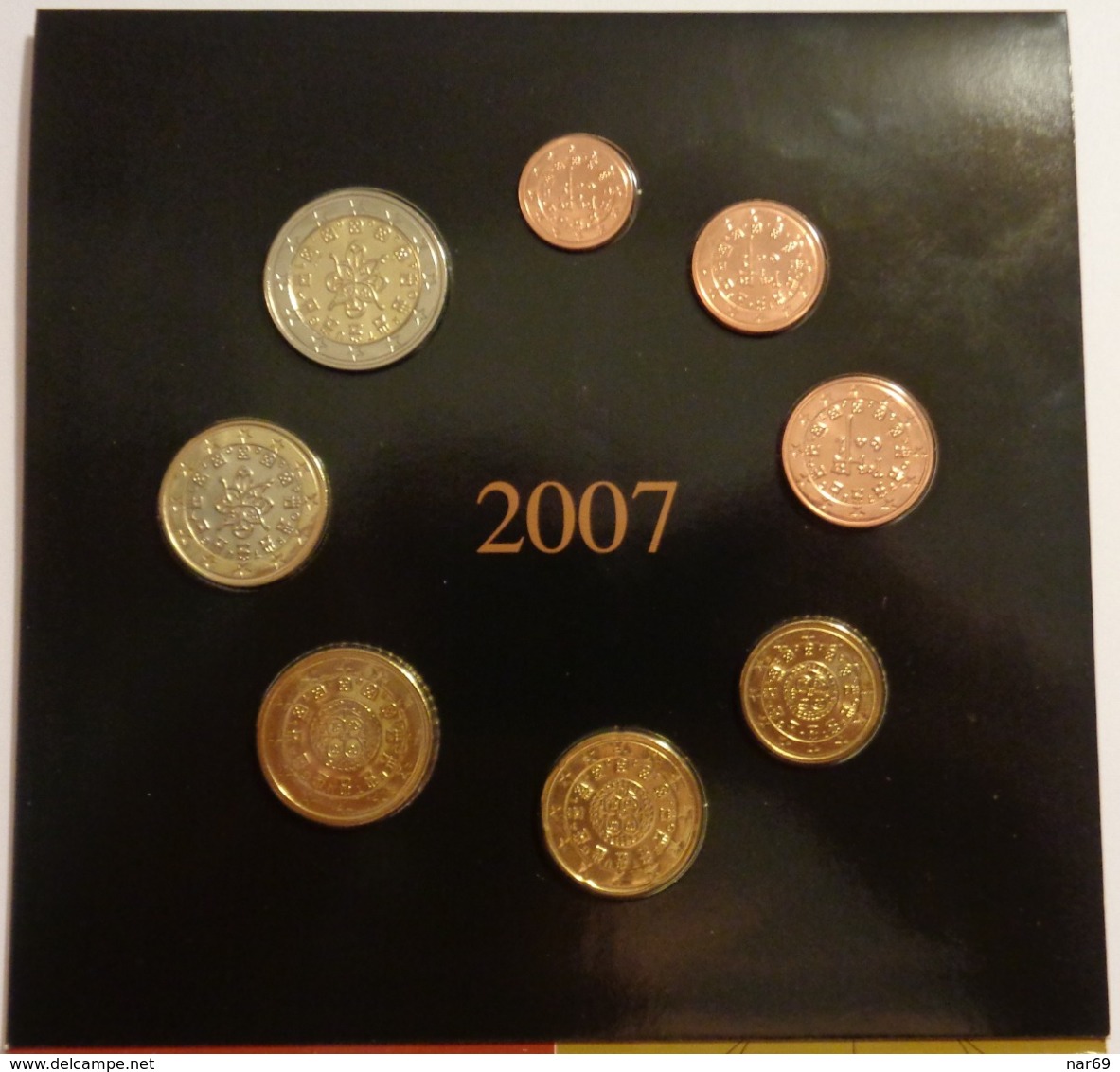 ===== 10 Cent Portugal 2007 Sorti Du BU (8 Pièces) Mais Légèrement Oxydé ===== - Portugal