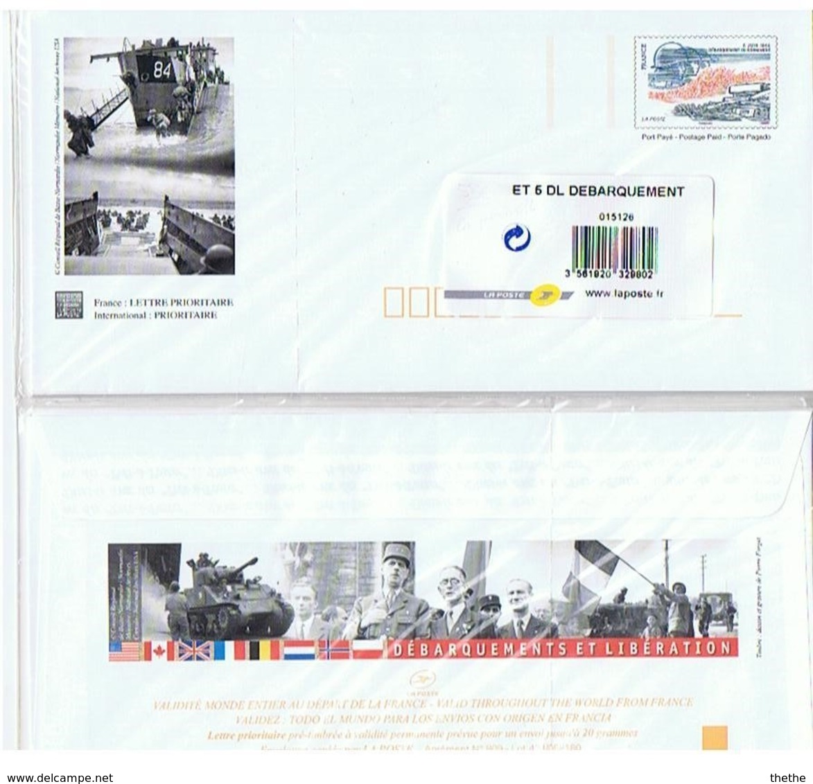 6 Juin 1944 - Débarquement En Normandie  ( 5 Enveloppes Différentes) - Collections & Lots: Stationery & PAP