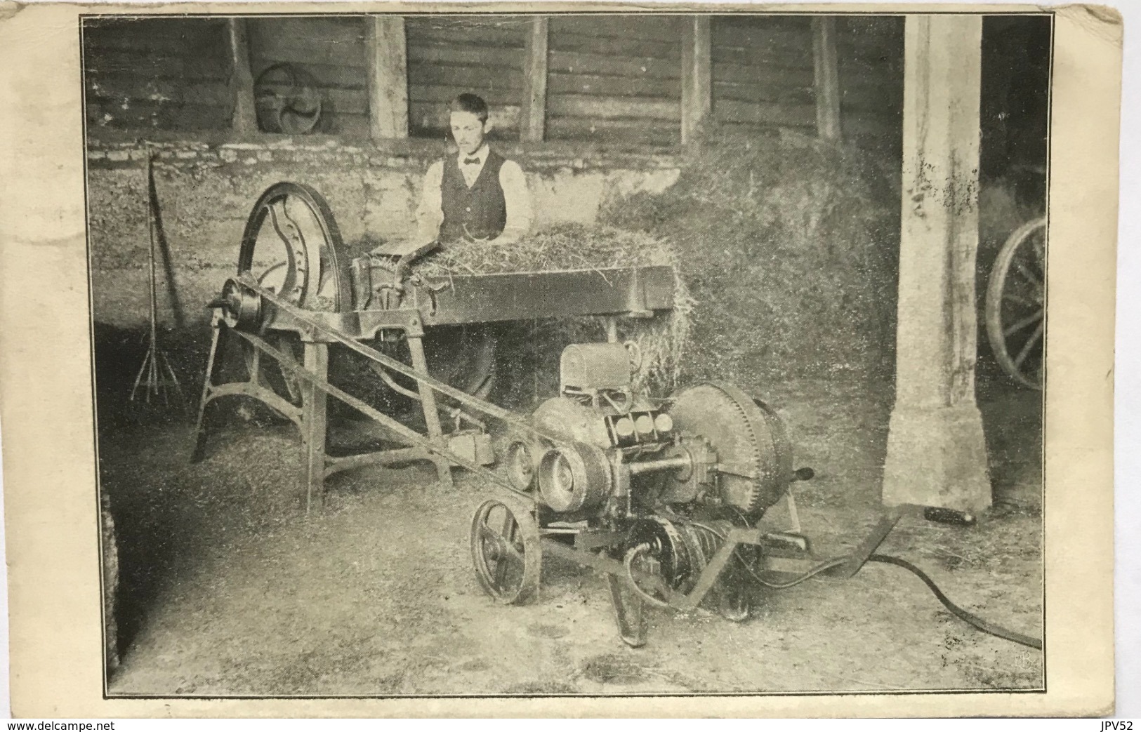 (1346) Motor - Houten Hark - Karrewiel - 1913 - Cultures