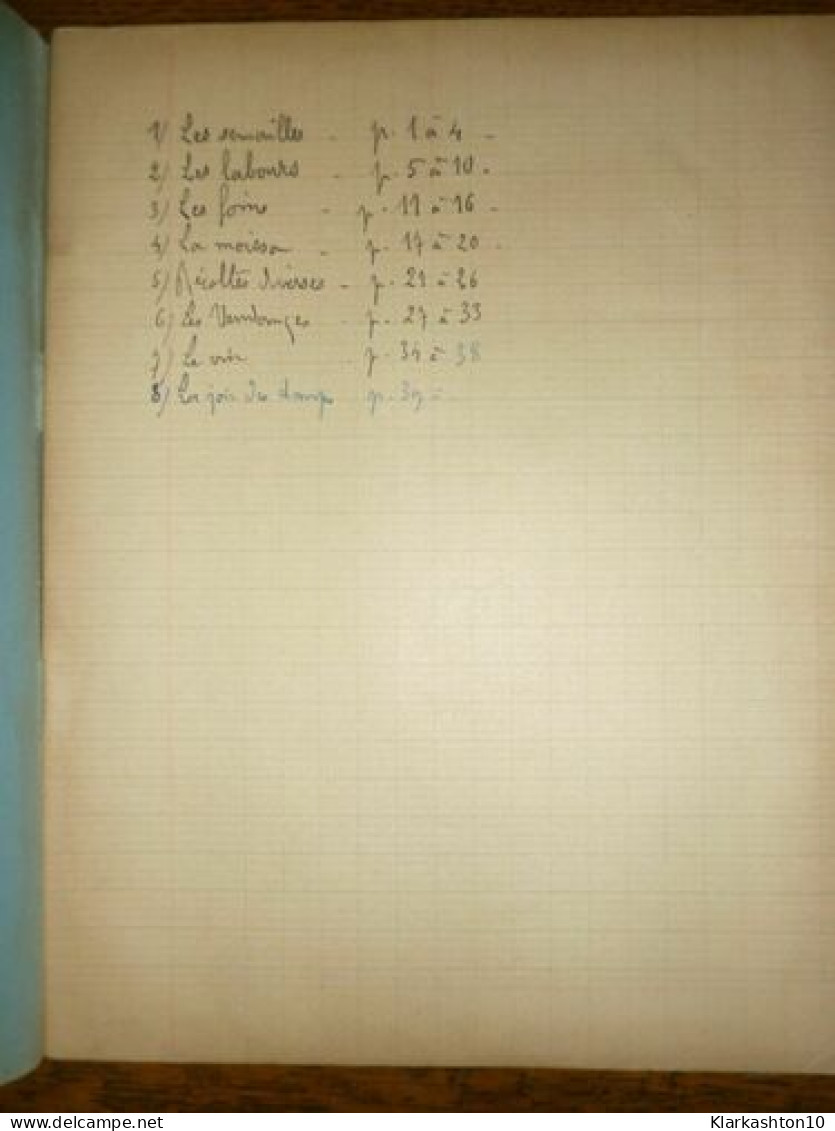 Cahier D'école Ville De Romilly-sur-Seine Français Travaux Champêtres 30's - Otros & Sin Clasificación