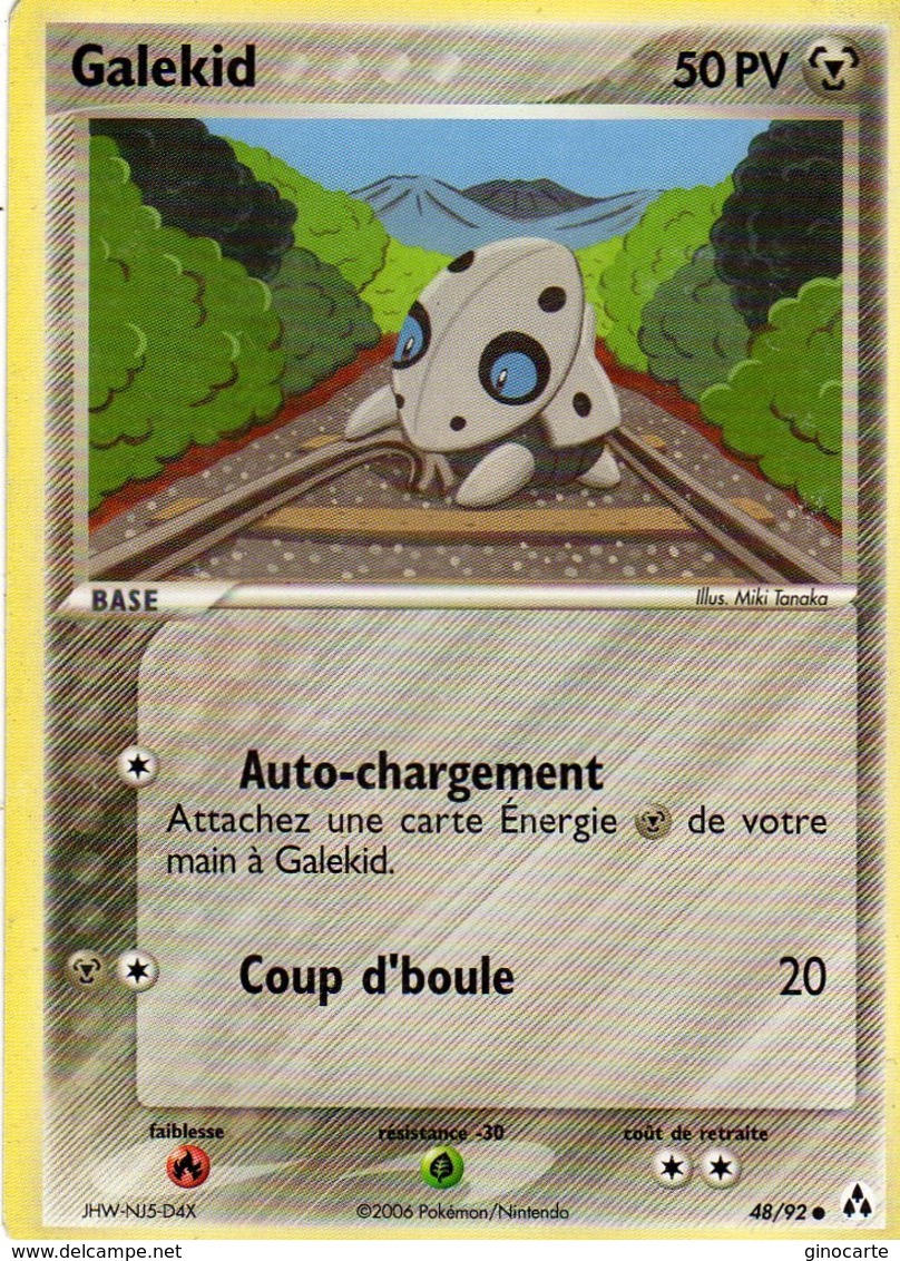 Carte Pokemon 48/92 Galekid 50pv 2006 - Altri & Non Classificati