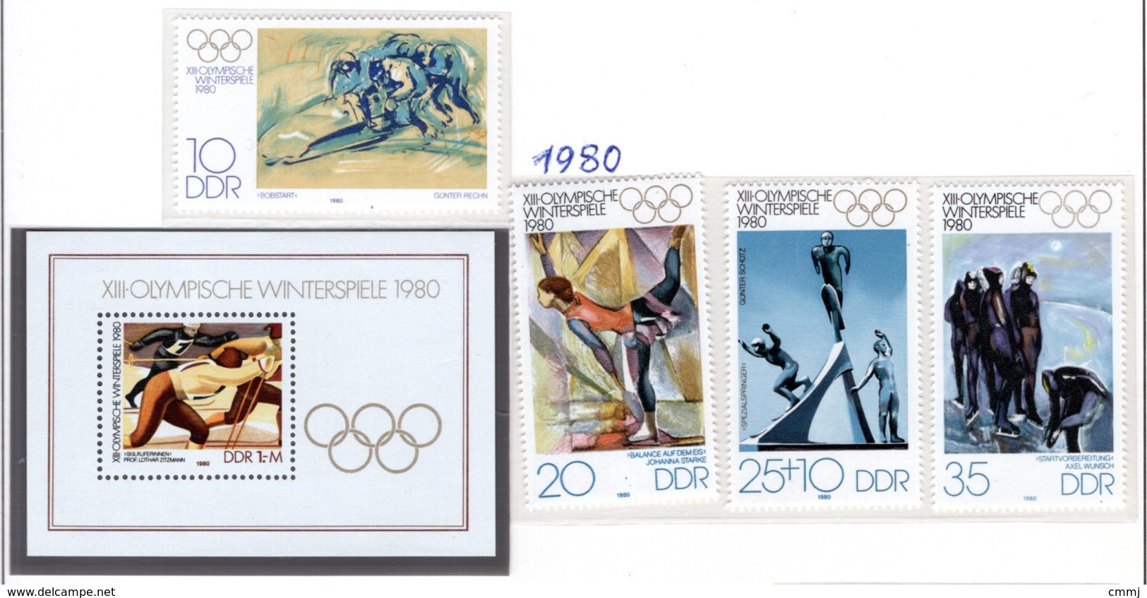 SPORT - OLYMPIC GAMES - 1980 - GERMANIA DEMOCRATICA -  Mi. Nr. 2478/2481+BF57 - NH - (6532-57) - Nuovi