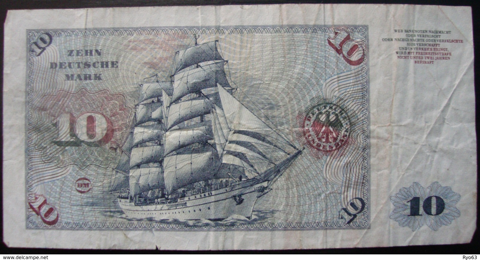 Billet 10 Mark 1977 - 10 Deutsche Mark