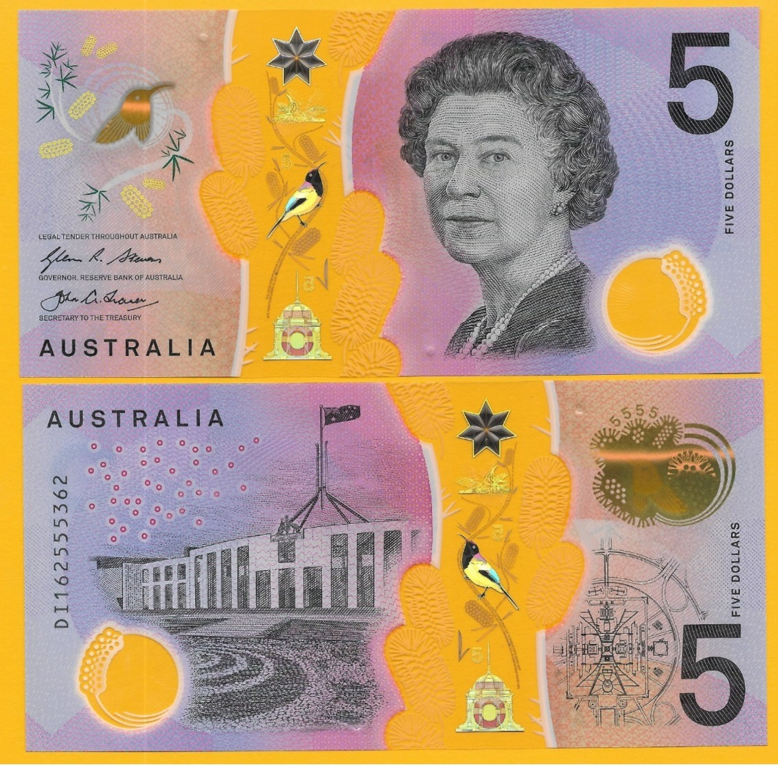 Australia 5 Dollars P-62 2016 UNC Polymer Banknote - Andere & Zonder Classificatie