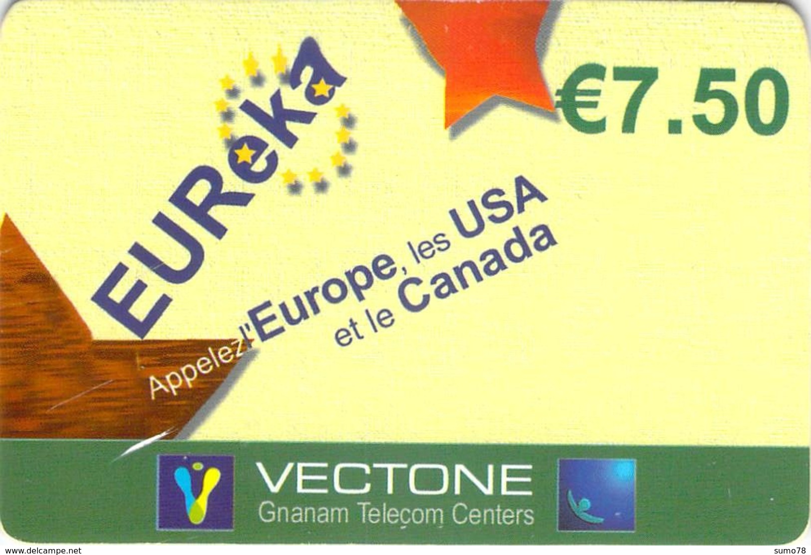 Carte Prépayée - EUREKA - VECTONE -  7.5 € - Andere & Zonder Classificatie