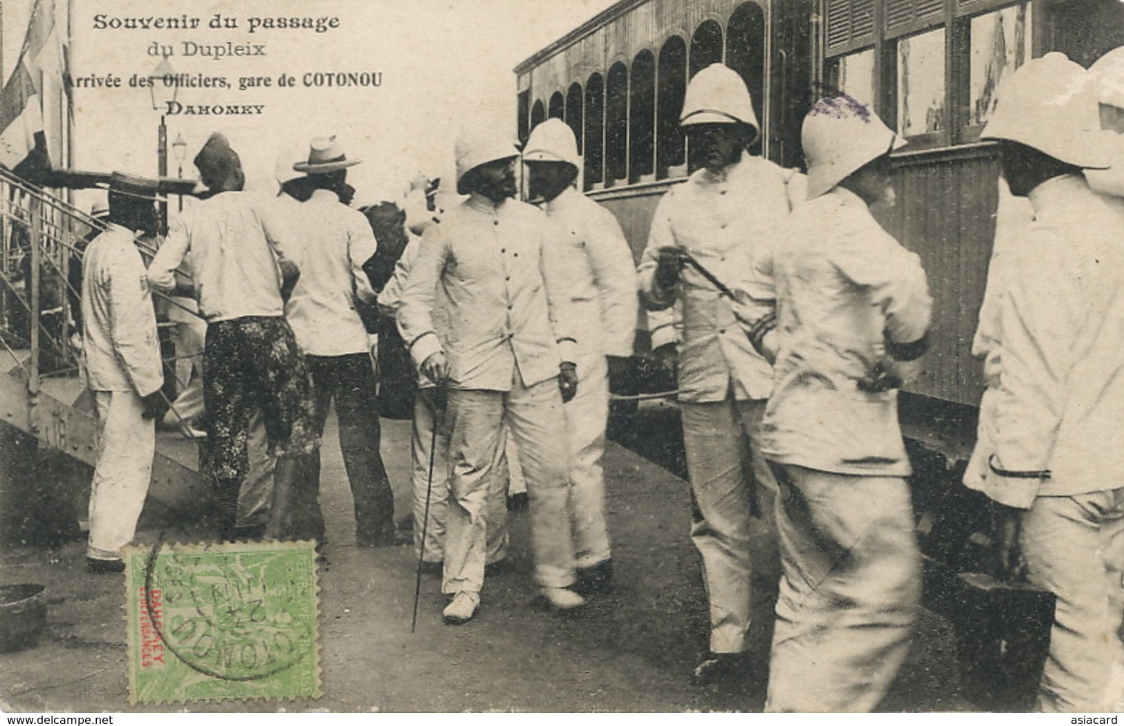 Cotonou Gare . Passage Du Dupleix . Arrivée Des Officiers  . Train . Gare . 1907 Vers Saint Pierre Eglise . Truffert - Dahomey