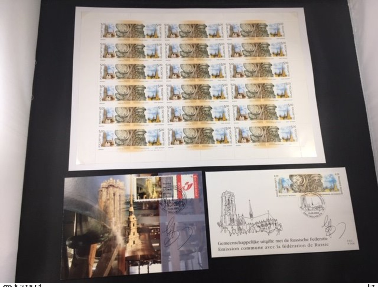 BELG.2003 3170/3171 Lot Postage Stamps ** ,Blocs ,Maxicards Etc "Bells Of Mechelen-St.Petersburg" - 2001-2010