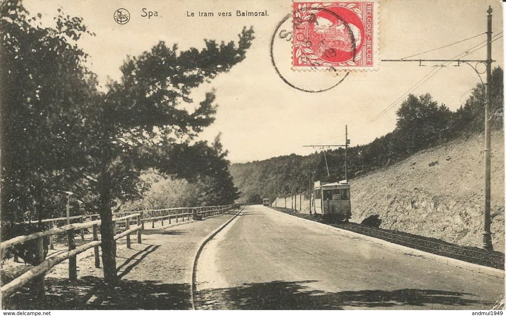 SPA - Le Tram Vers Balmoral - Oblitération De 1910 - Nels, Série 27, N° 57 - Spa