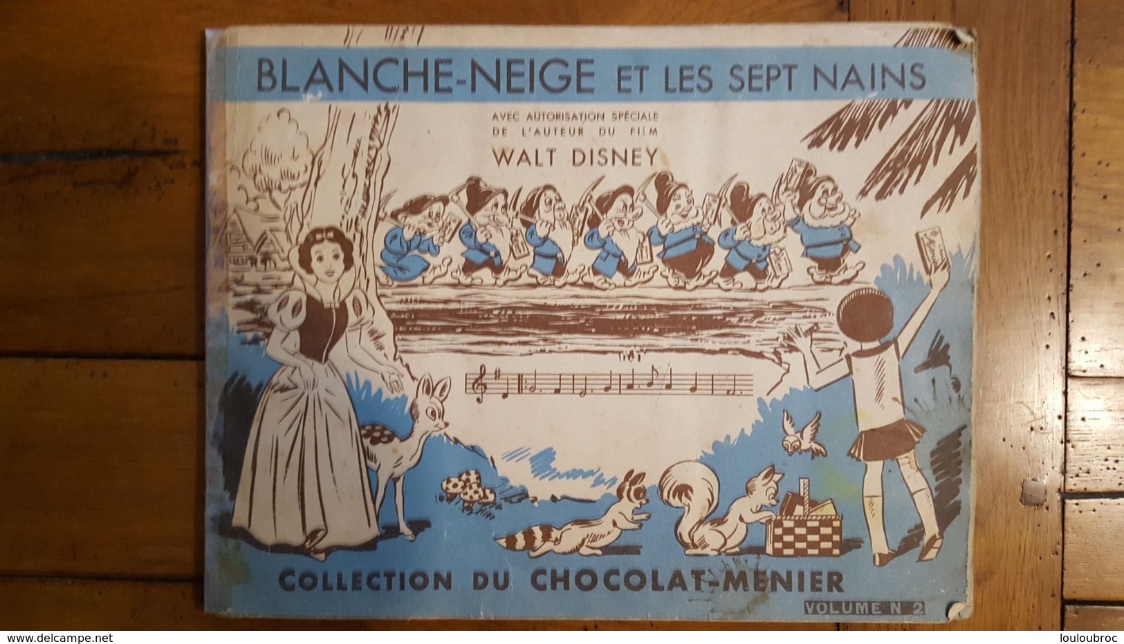 ALBUM COMPLET BLANCHE NEIGE ET LES SEPT NAINS COLLECTION CHOCOLAT MENIER N°2 - Menier