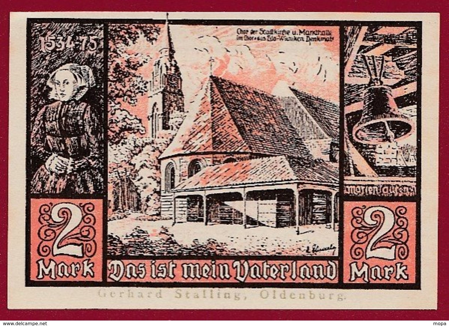 Allemagne 1 Notgeld  De 2 Mark   Stadt  Jever (RARE)   Dans L 'état N° 4915 - Colecciones