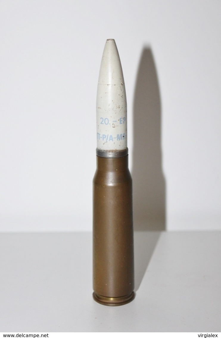 Militaria - Munition De 20mm INERTE N°1 - Arme / Artillerie / Obus / Missile / Explosif / Projectile / Militaire - Decorative Weapons