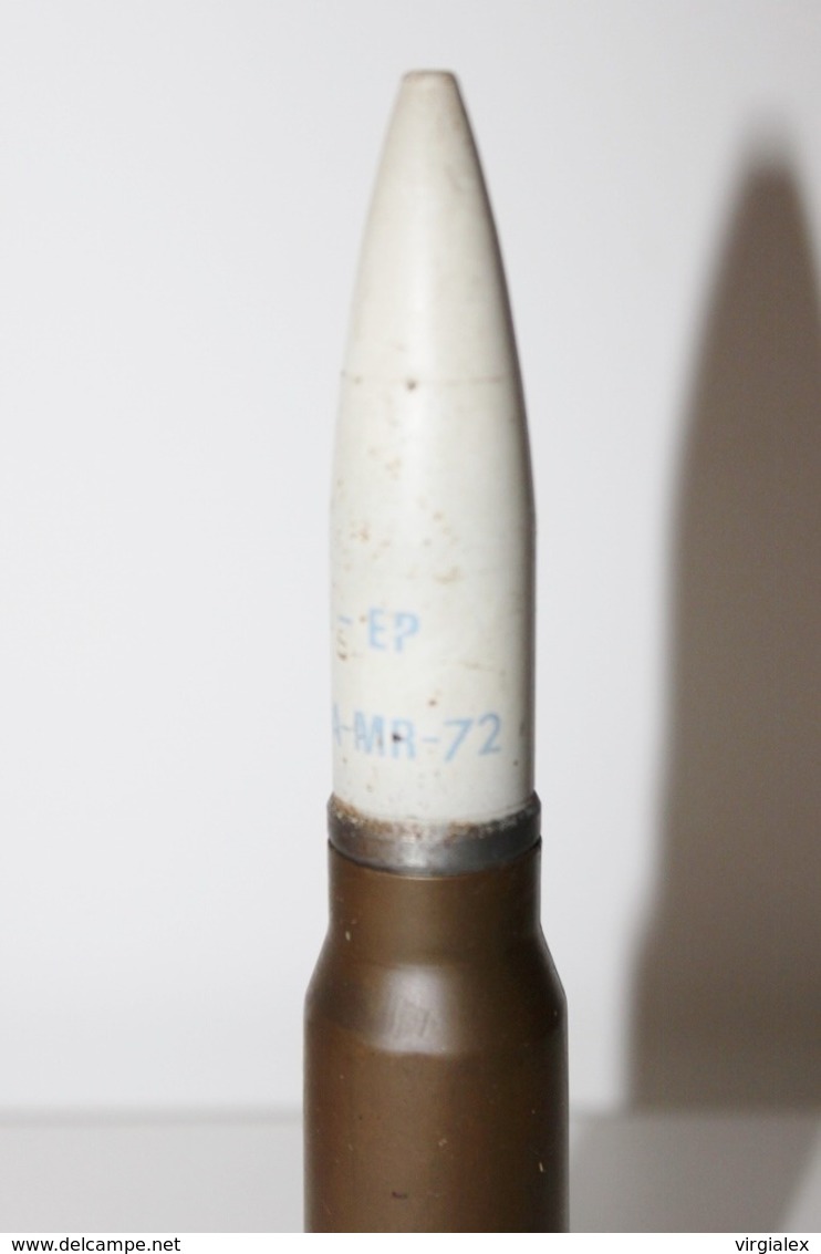 Militaria - Munition De 20mm INERTE N°1 - Arme / Artillerie / Obus / Missile / Explosif / Projectile / Militaire - Decorative Weapons