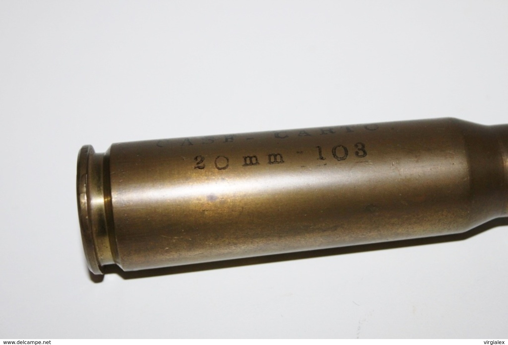 Militaria - Munition De 20mm INERTE N°7 - Arme / Artillerie / Obus / Missile / Explosif / Projectile / Militaire - Decorative Weapons