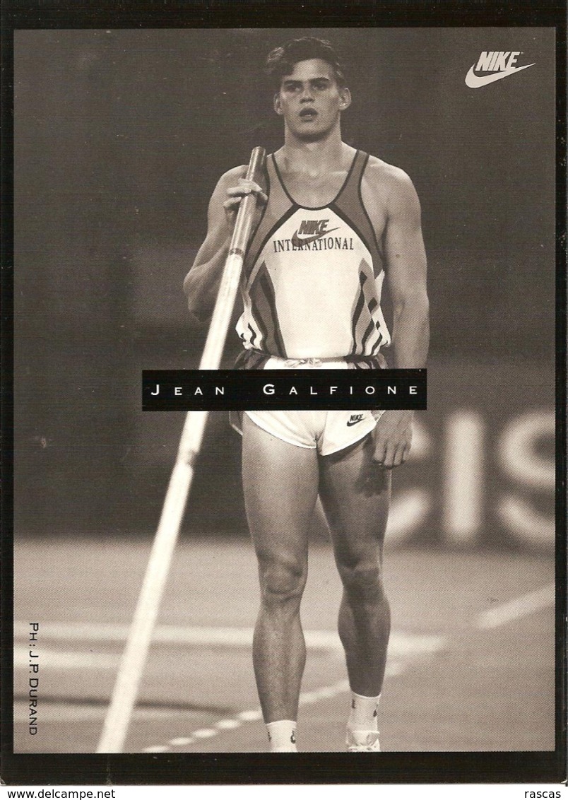 ATHLETISME - SAUT A LA PERCHE - TRES BELLE PHOTO DE JEAN GALFIONE - FORMAT 12.5 X 17.5 - Sports