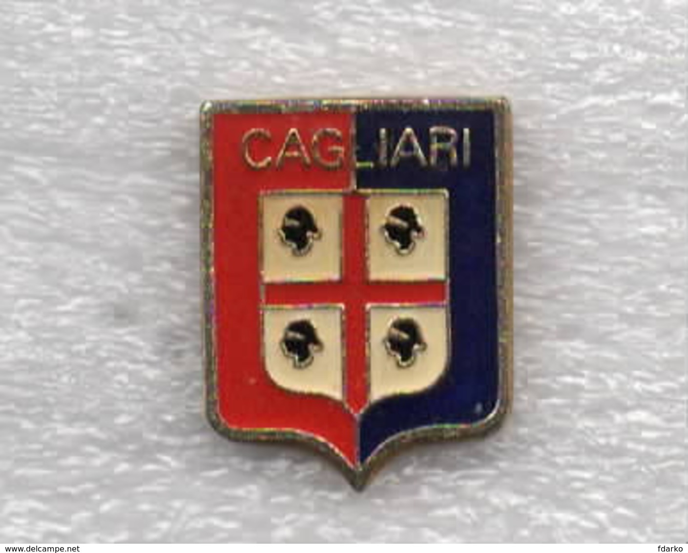 Cagliari Calcio Pins Soccer Football Italy Bd Sardegna Spilla Distintivi - Voetbal