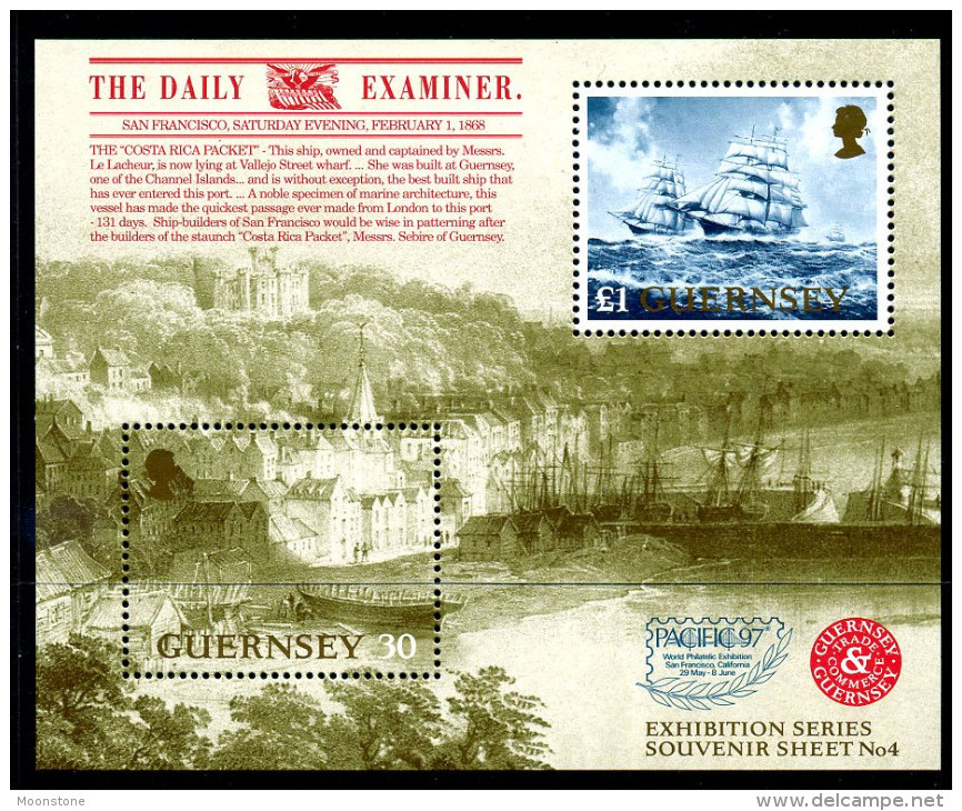 Guernsey 1997 Pacific '97 San Francisco Stamp Exhibition Ship MS, MNH - Guernsey