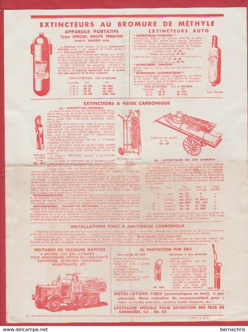 Publicité Pour Matériel De Pompier (extincteur , Pompe..etc ) - Publicités