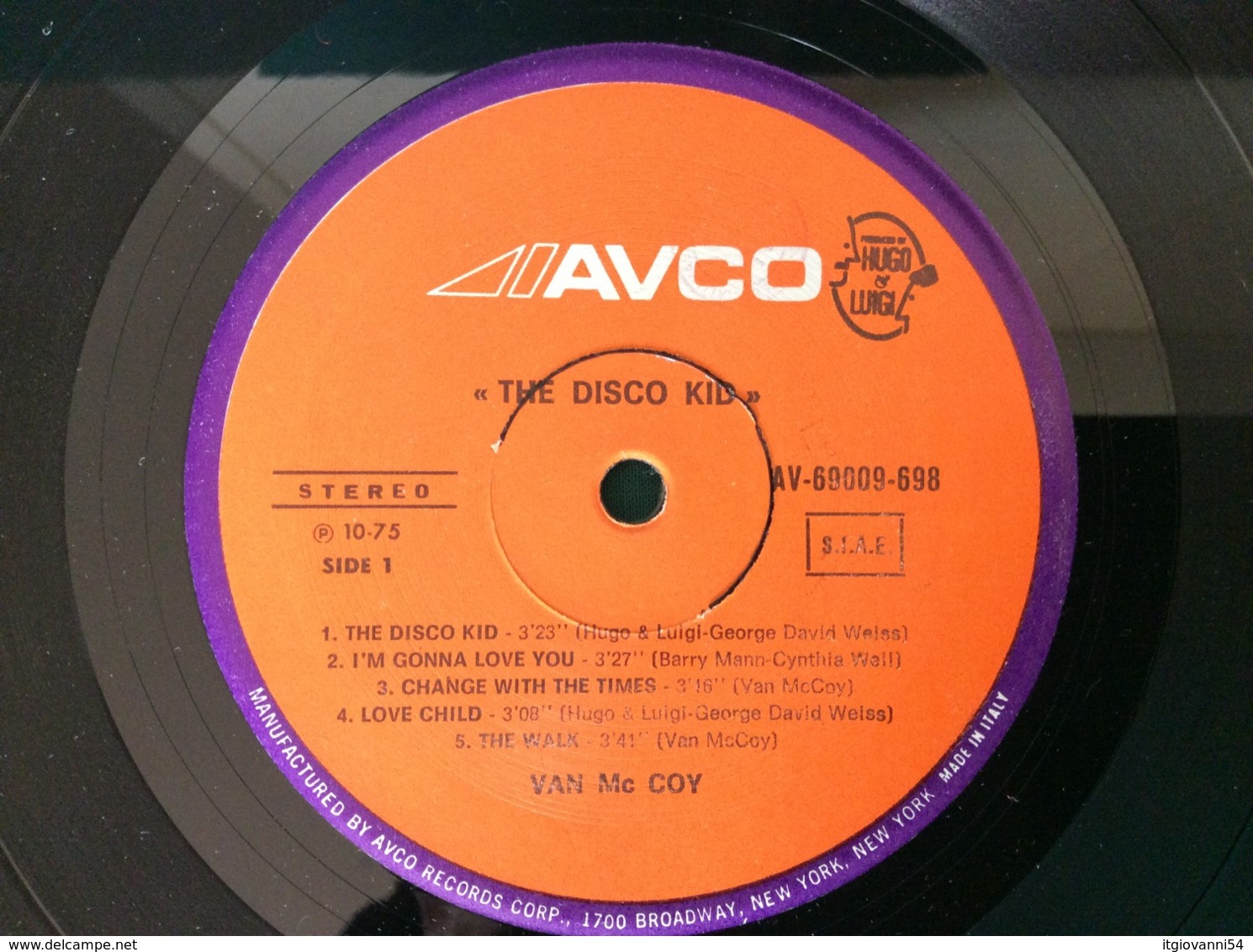 LP Van Mc Coy "The Disco Kid" AVCO 1975 - Disco & Pop