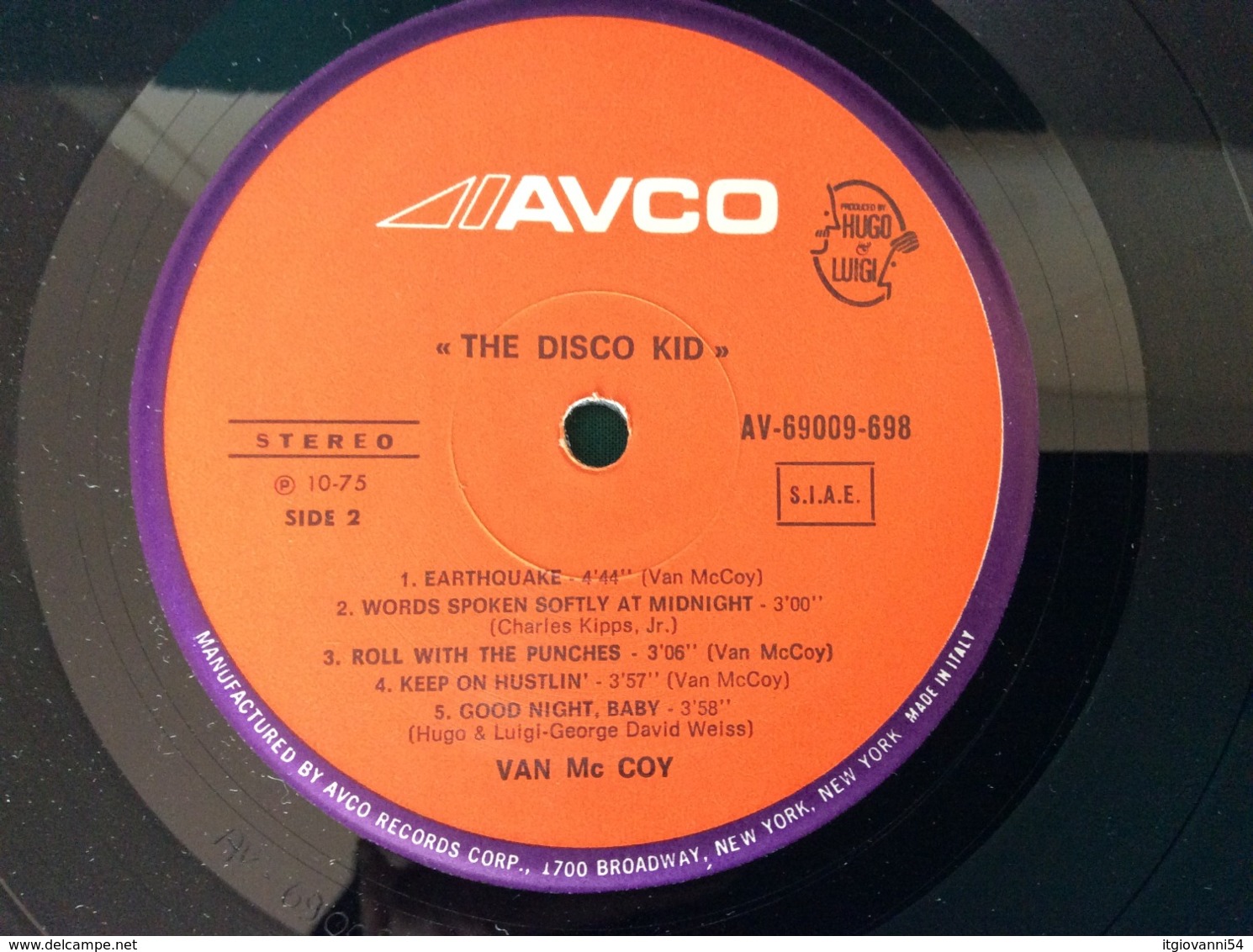 LP Van Mc Coy "The Disco Kid" AVCO 1975 - Disco & Pop