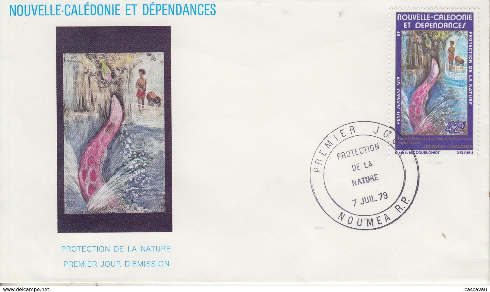 Enveloppe FDC  1er Jour   NOUVELLE   CALEDONIE    Protection  De  La  Nature   Légende  Canaque   1979 - FDC