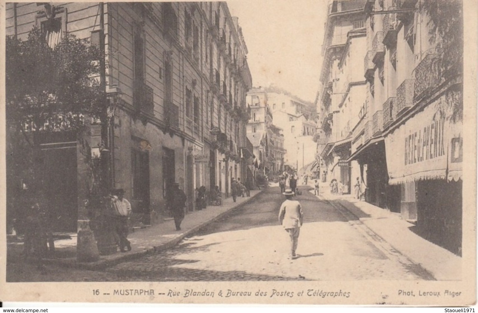 ALGER - MUSTAPHA - RUE BLANDAN - BUREAU DES POSTES ET TELEGRAPHES - ALGERIE. POSTE. TRES BEAUX CACHETS 5-10-05 - Autres & Non Classés