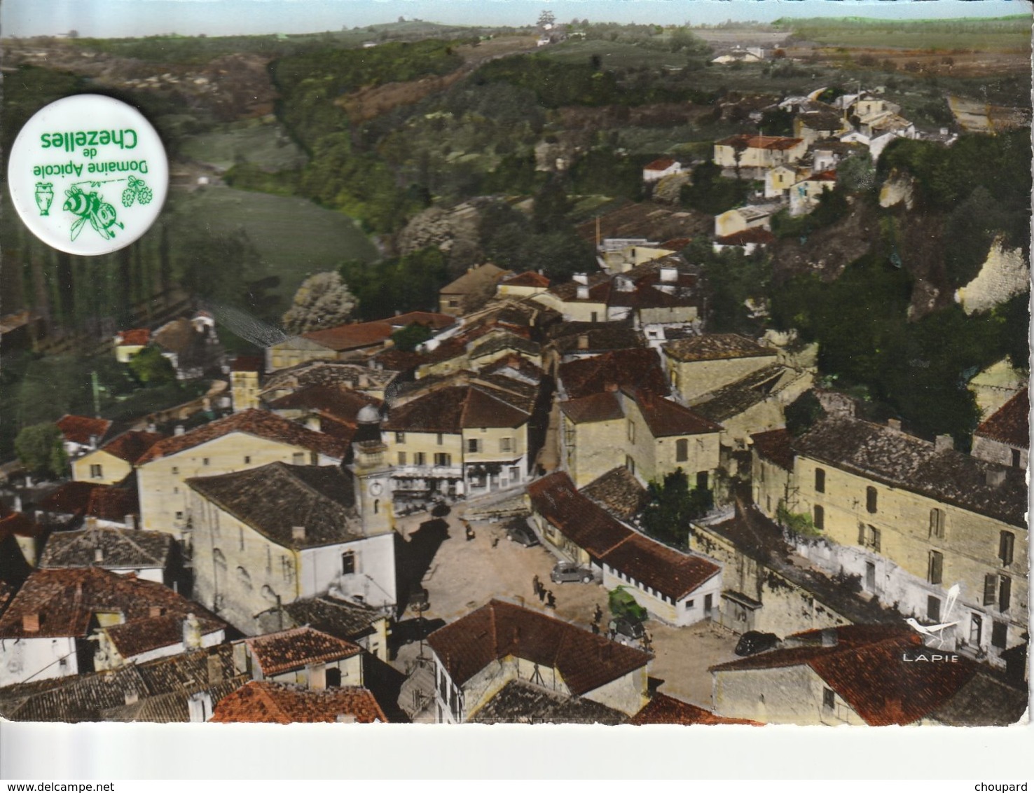 82 - Très Belle Carte Postale Semi Moderne Dentelée De  MONTAIGU DE QUERCY    Vue Aérienne - Montaigu De Quercy