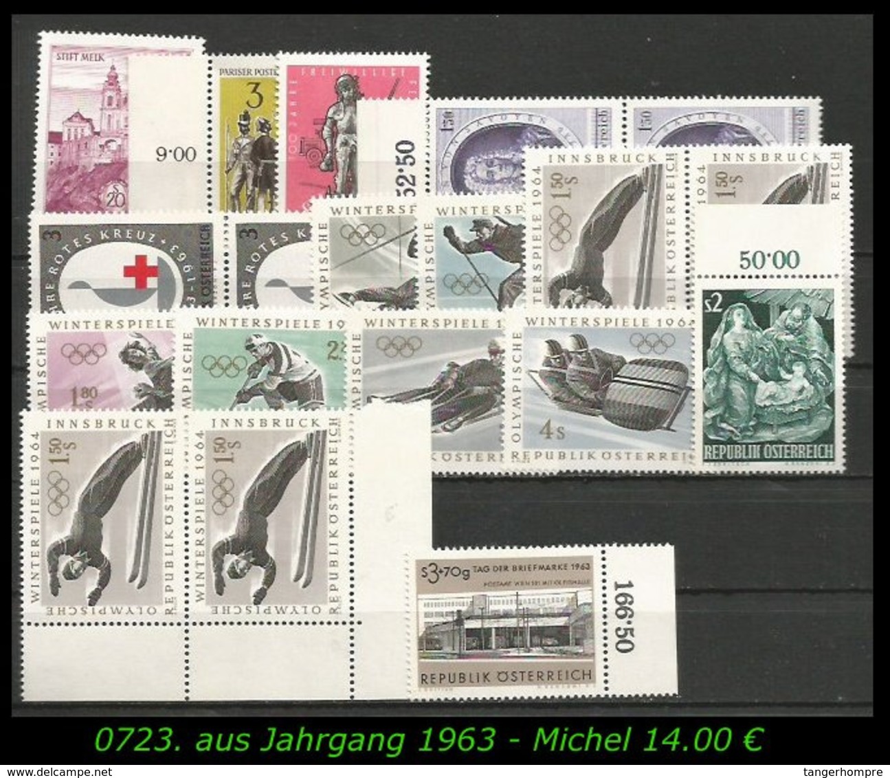 Österreich - Mi. Nr: 1128 -  44 - Aus Postfrischen Jahrgang 1963 - Briefe U. Dokumente