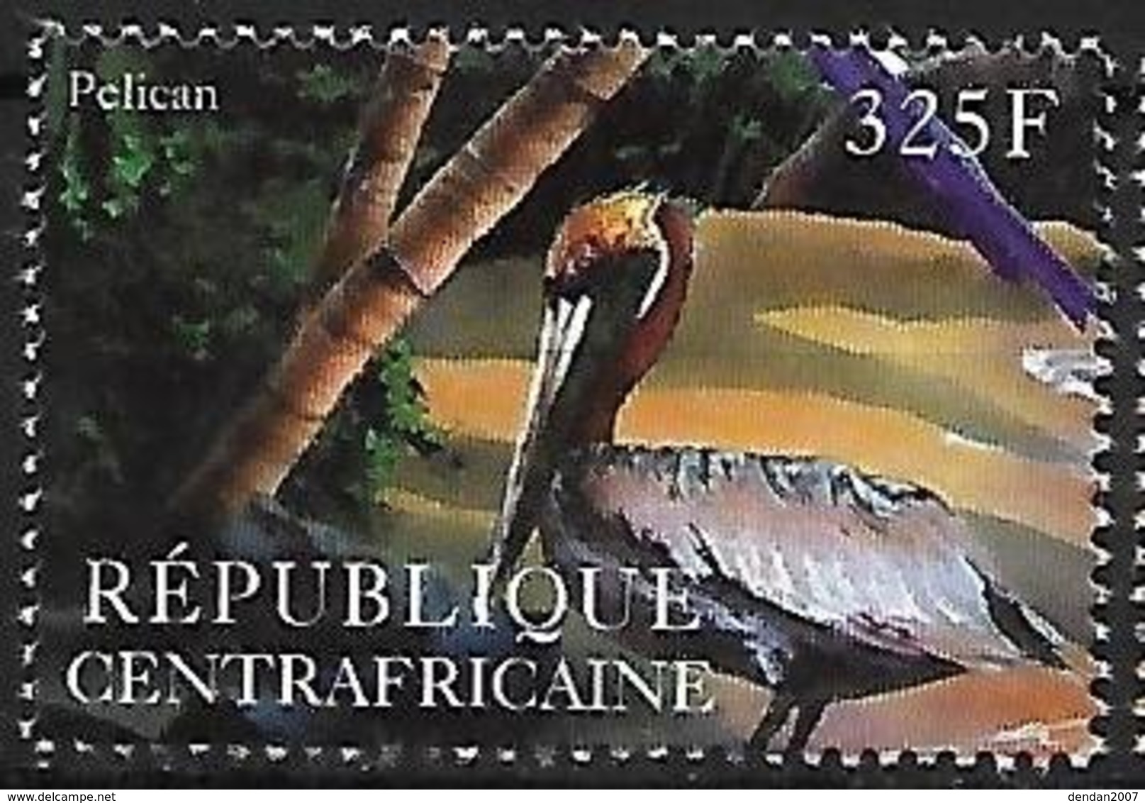 Central Africa - MNH - 2001 :    Brown Pelican  -  Pelecanus Occidentalis - Pelikane