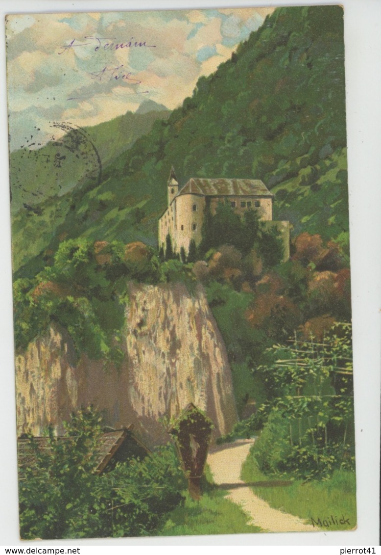 Illustrateur MAILICK - Jolie Carte Fantaisie Paysage De Montagne Avec Château Sur Piton Rocheux - Mailick, Alfred