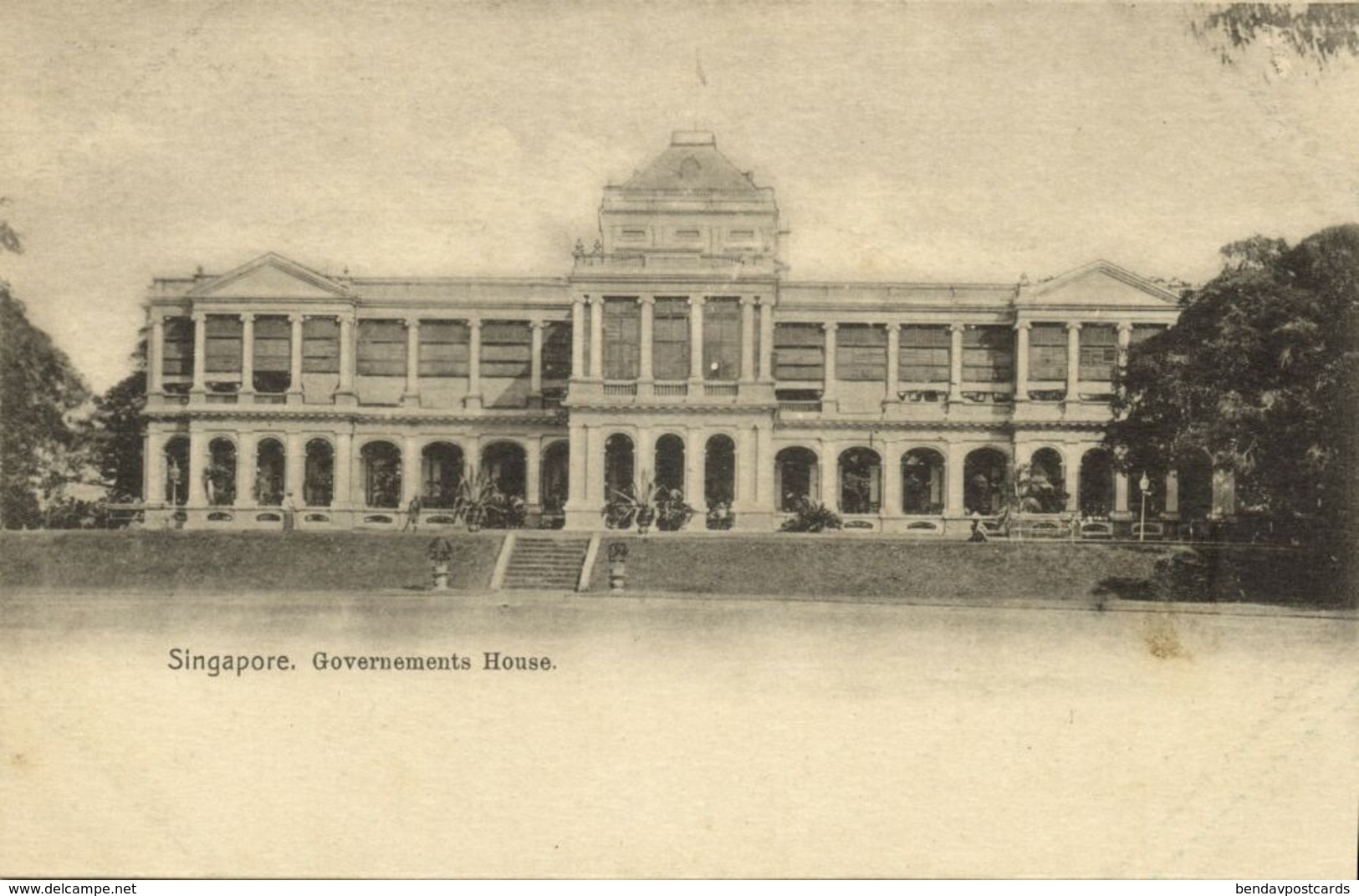 Singapore, Government's House (1899) Postcard - Singapore