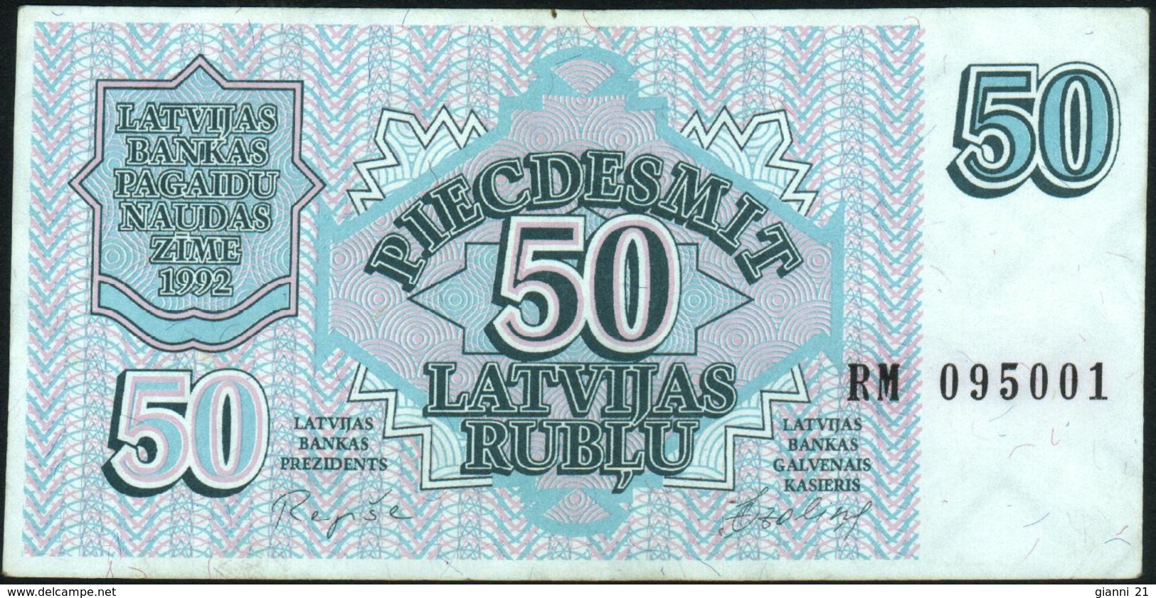 LATVIA - 50 Rublu 1992 {Latvijas Banka} VF P.40 - Letland