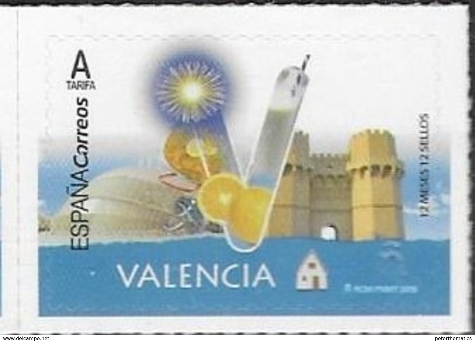 SPAIN, 2019, MNH, 12 MONTHS 12 STAMPS,  VALENCIA, ORANGES, FIREWORKS, 1v - Fruit