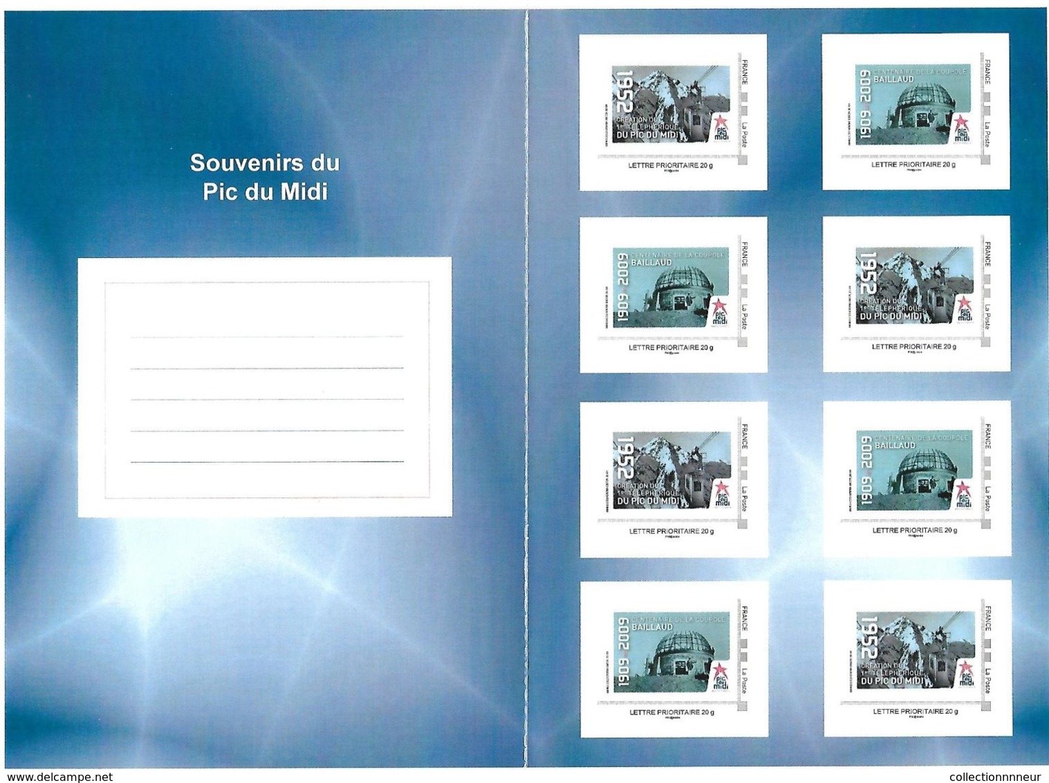 FRANCE  CARNET TSC  COLLECTOR DE 8 TIMBRES PIC DU MIDI  PLIE  NEUF TB VOIR SCANS - Collectors