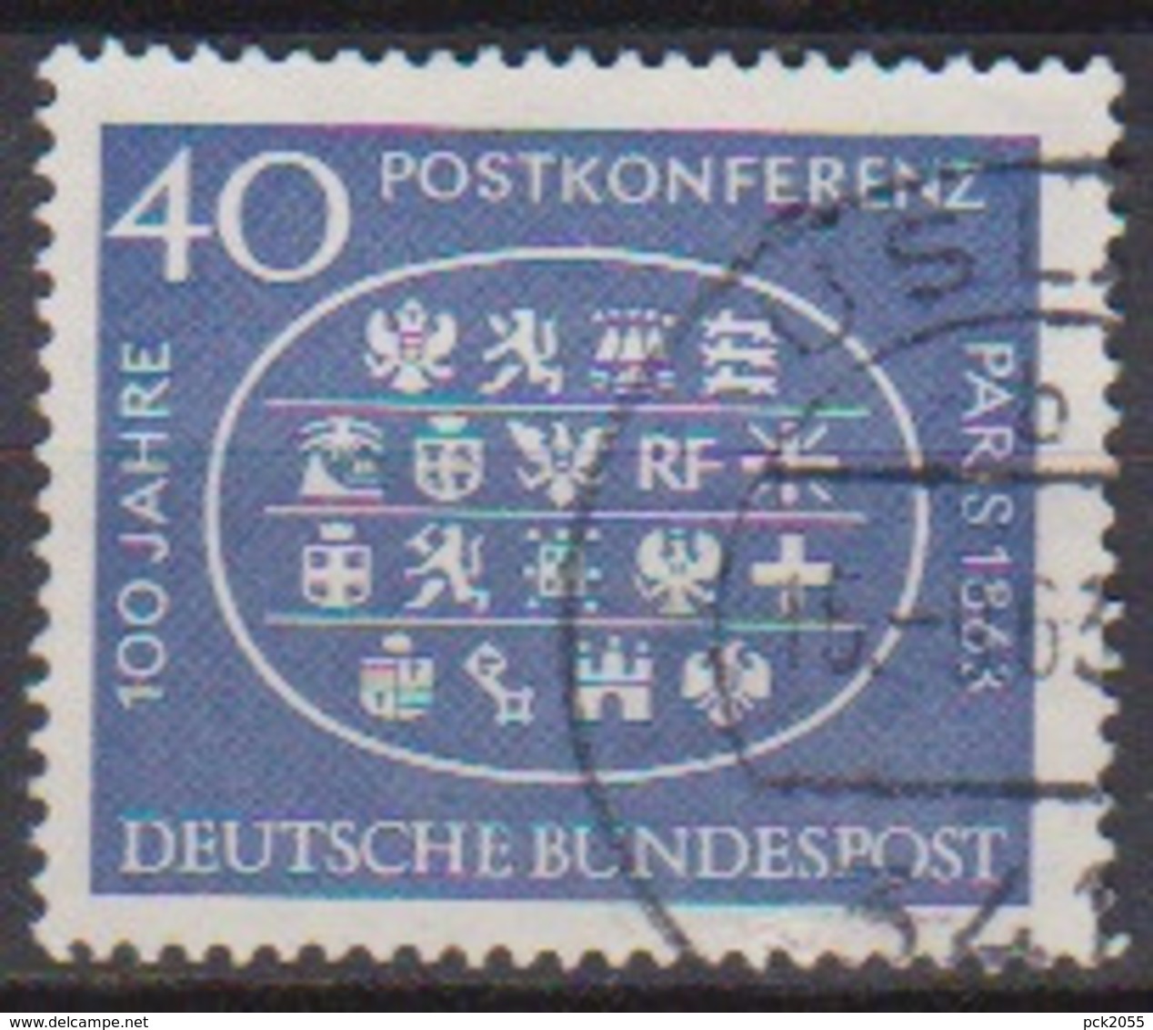 BRD 1963 MiNr.398  100.Jahrestag Der Ersten Internationalen Postkonferenz, Paris ( A669 ) Günstige Versandkosten - Gebraucht