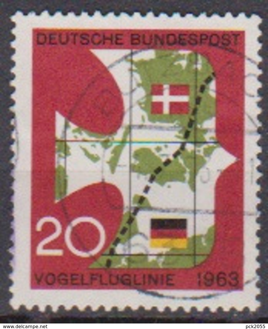 BRD 1963 MiNr.399 Einweihung Der Vogelfluglinie Deutschland - Kopenhagen ( A677 ) Günstige Versandkosten - Gebraucht