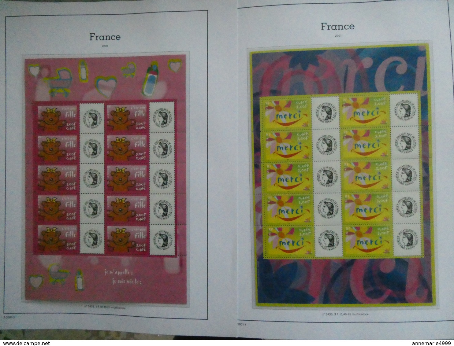 FRANCE  TIMBRES PERSONNALISES Collection Des Blocs Très Avancée Entre 2001 Et 2007 Faciale 259 € Moins 50 % - Otros & Sin Clasificación