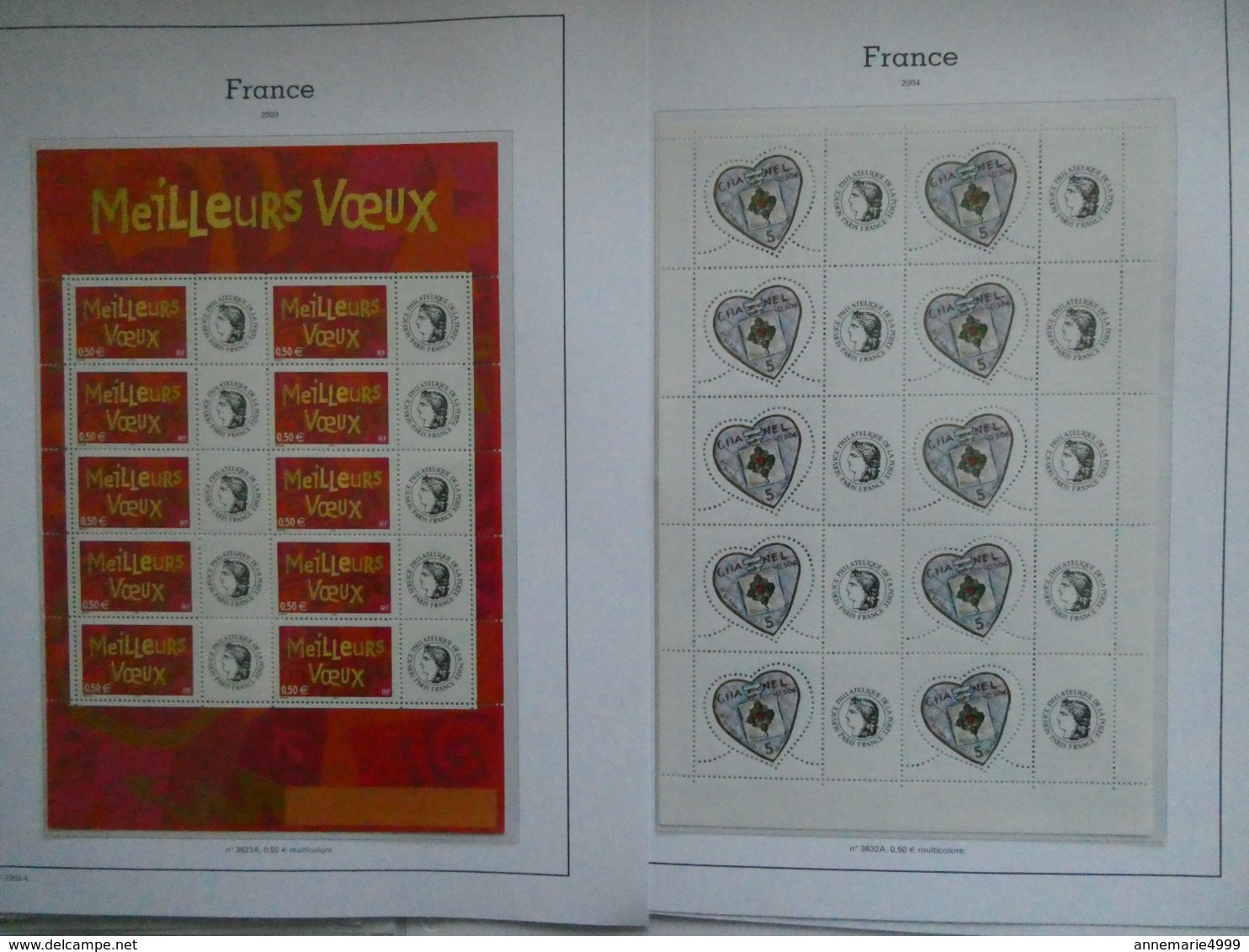 FRANCE  TIMBRES PERSONNALISES Collection des blocs très avancée entre 2001 et 2007 Faciale 259 € moins 50 %