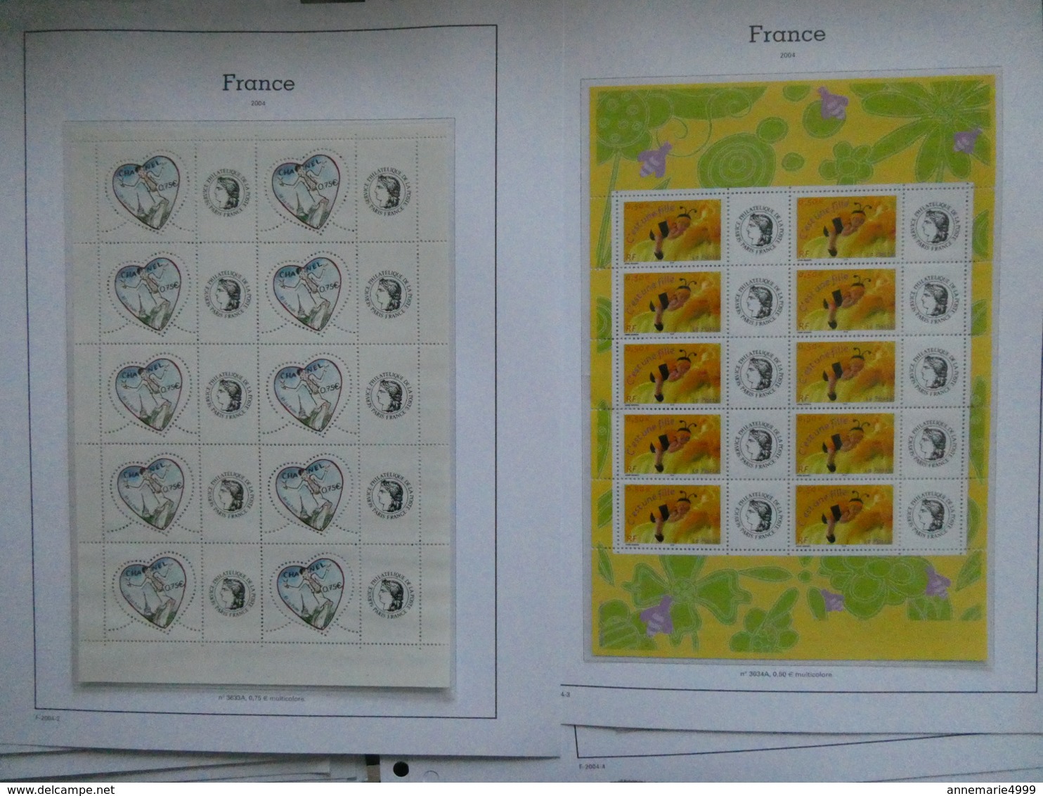 FRANCE  TIMBRES PERSONNALISES Collection des blocs très avancée entre 2001 et 2007 Faciale 259 € moins 50 %